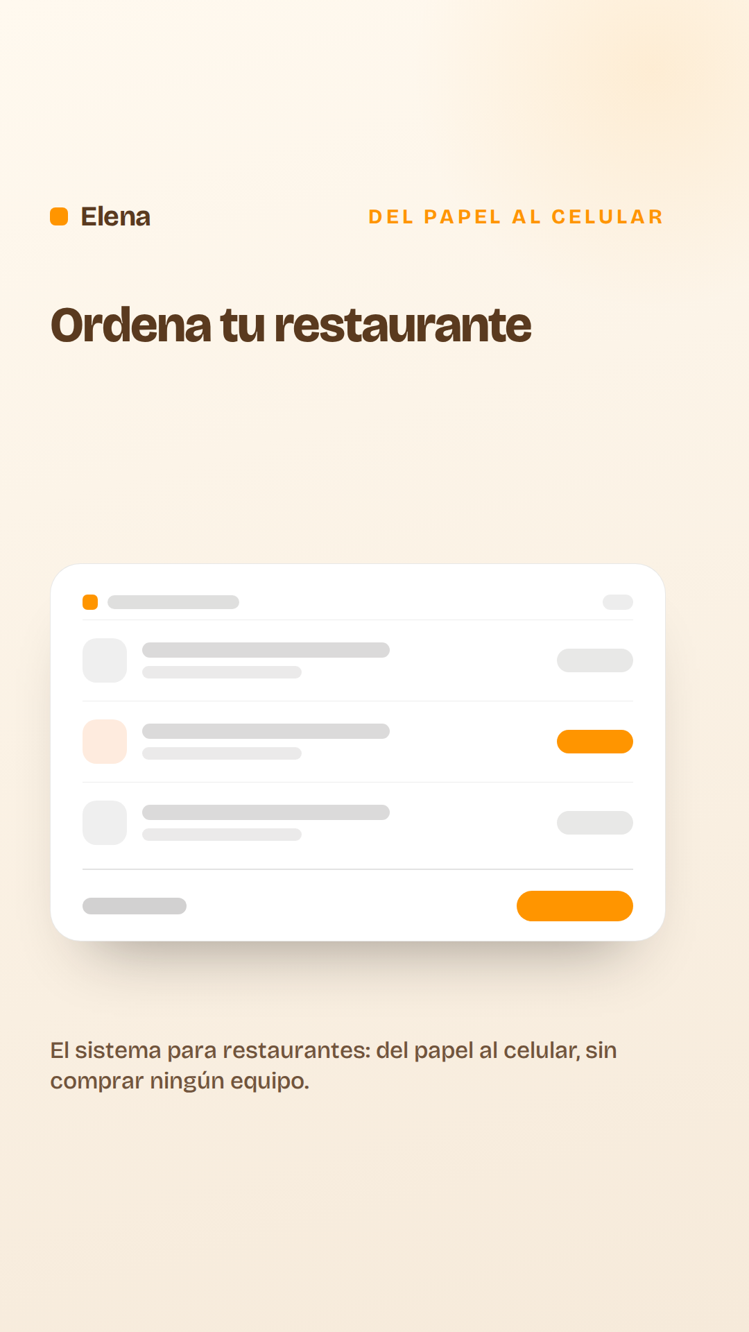 Demo de Elena: pedido, cocina, cobro y control del día